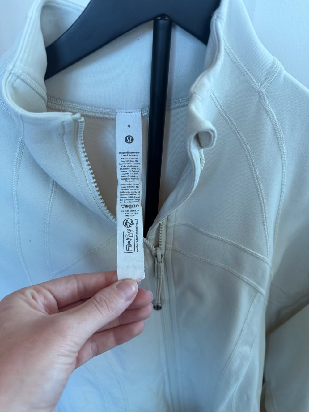 lululemon athletica Bone Define Jacket Full Zip Relaxed Fit Size 4 - Picture 3 of 6